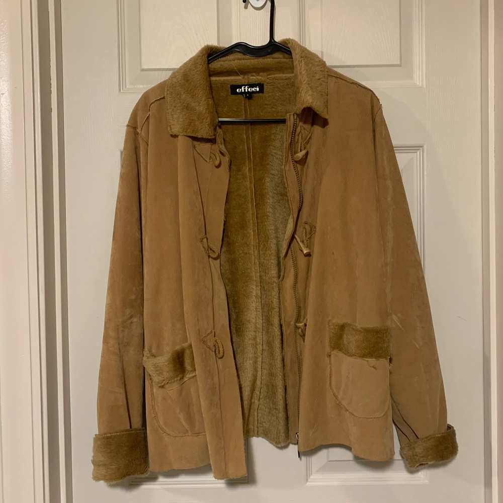 Y2K Beige/Tan Fur Collar Jacket 🤎